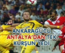 Ankaragücü Antalyadan tek kurşun yedi...