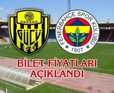 Ankaragücü Fenerbahçe bilet fiyatları açıklandı...