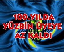 100 yılda yüzbin üyeye az kaldı