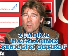 Zumdick 'Hatalarımız yenilgiyi hazırladı'