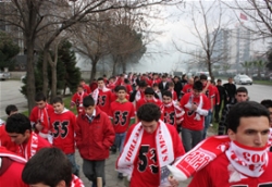 Samsunspor'a taraftar desteği