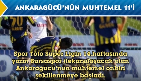 Ankaragücü'nün Bursa karşısında muhtemel 11'i...