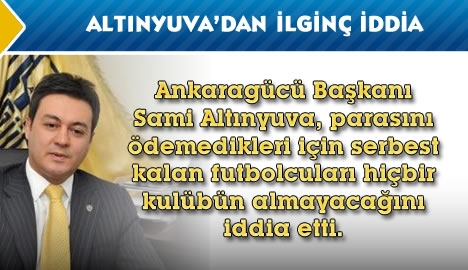 Altınyuva'dan ilginç iddia....