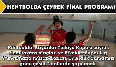 Hentbolda Çeyrek Final Programı