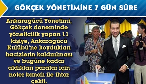 Gökçek Yönetimine 7 Gün Süre 