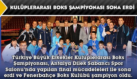 Kulüplerarası Boks Şampiyonası sona erdi