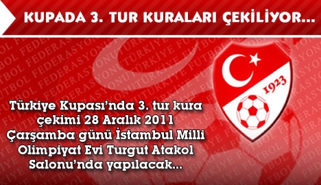 Kupada 3. tur kuraları çekiliyor...