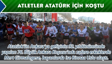 Atletler Atatürk için koştu...