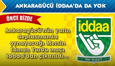 Ankaragücü iddaa'da da yok...