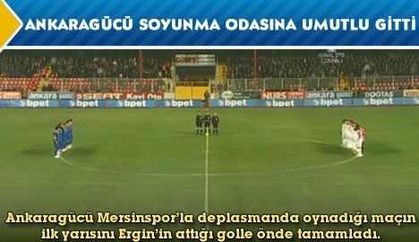 Ankaragücü soyunma odasına 1-0 önde gitti...