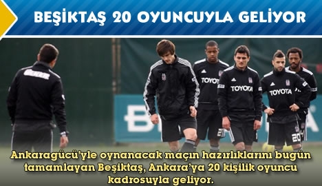 Beşiktaş 20 oyuncuyla geliyor