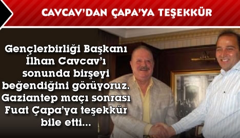 Cavcav'dan Çapa'ya teşekkür...