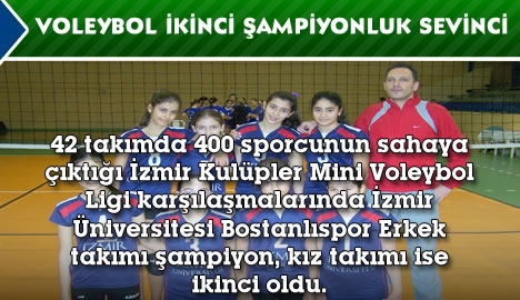 Voleybolda ikinci şampiyonluk sevinci