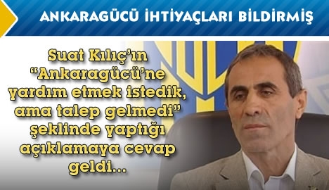 Ankaragücü ihtiyaçlarını bildirmiş...