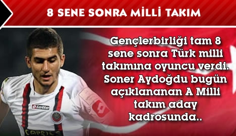 8 yıl sonra milli takım..