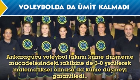 Ankaragücü'nde voleybol da düşüyor...