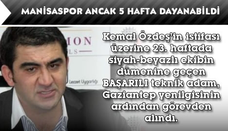 Manisaspor anca 5 hafta dayanabildi...