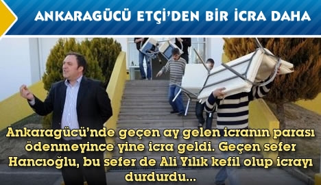 Ankaragücü'ne aynı Et firmasından ikinci icra..