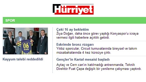 Hürriyet internet A.Gücü'nü karıştırdı...