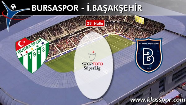 İşte Bursaspor - İ. Başakşehir maçında ilk 11'ler