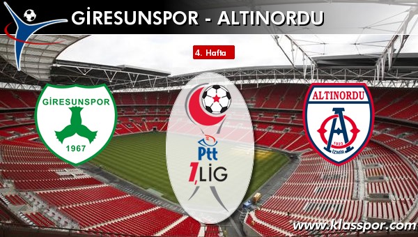 Giresunspor - Altınordu sahaya hangi kadro ile çıkıyor?