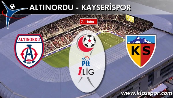 Altınordu - Kayserispor maç kadroları belli oldu...