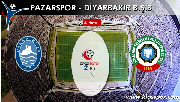 Pazarspor - Diyarbakır BŞB maç kadroları belli oldu...