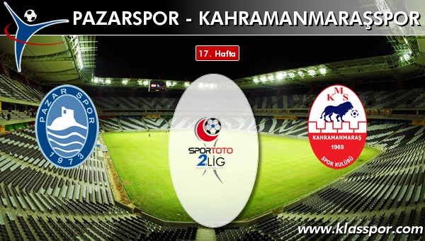 İşte Pazarspor - Kahramanmaraşspor maçında ilk 11'ler