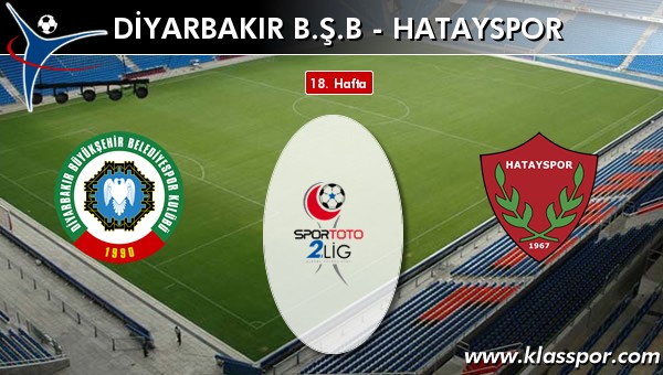 Diyarbakır BŞB - Hatayspor maç kadroları belli oldu...