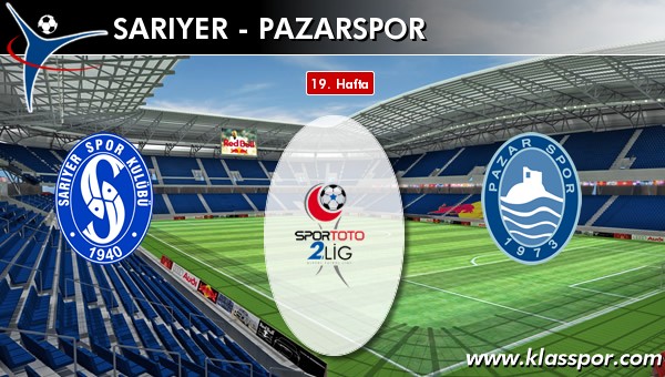 Sarıyer - Pazarspor sahaya hangi kadro ile çıkıyor?