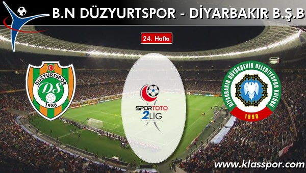 BN Düzyurtspor - Diyarbakır BŞB maç kadroları belli oldu...