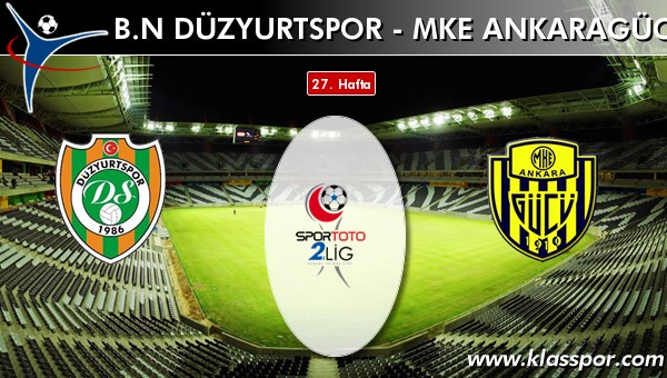 BN Düzyurtspor - MKE Ankaragücü maç kadroları belli oldu...