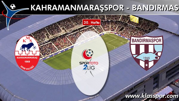 Kahramanmaraşspor - Bandırmaspor maç kadroları belli oldu...