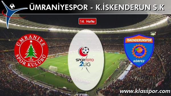 Ümraniyespor - K. İskenderun SK maç kadroları belli oldu...