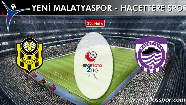 İşte Yeni Malatyaspor - Hacettepe Spor maçında ilk 11'ler