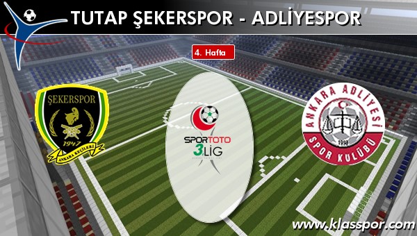 Tutap Şekerspor - Adliyespor maç kadroları belli oldu...