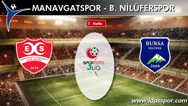 İşte Manavgatspor - B. Nilüferspor maçında ilk 11'ler