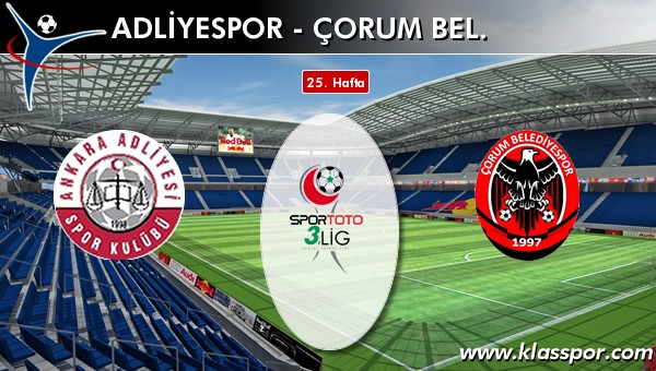 İşte Adliyespor - Çorum Bel. maçında ilk 11'ler