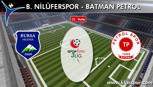 B. Nilüferspor - Batman Petrol sahaya hangi kadro ile çıkıyor?