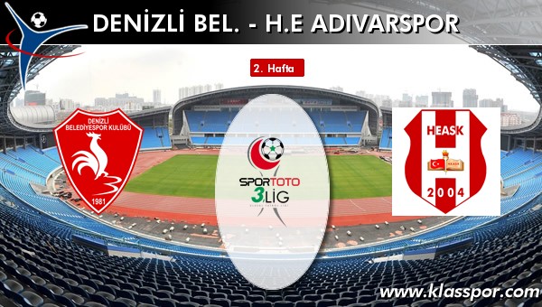 İşte Denizli Bel. - H.E Adıvarspor maçında ilk 11'ler