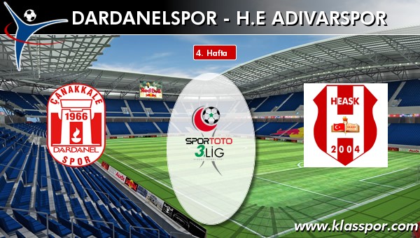 İşte Dardanelspor - H.E. Adıvarspor maçında ilk 11'ler