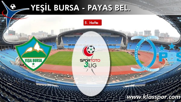 Yeşil Bursa 1 - Payas Bel. 1