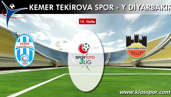 Kemer Tekirova Spor 0 - Yeni Diyarbakır 3