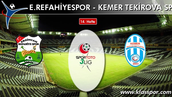 E. Refahiyespor 3 - Kemer Tekirova Spor 2