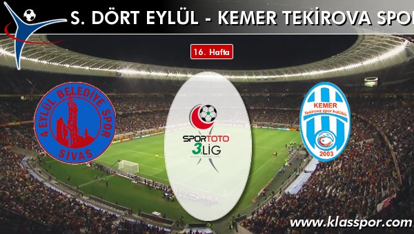 S. Dört Eylül 4 - Kemer Tekirova Spor 0