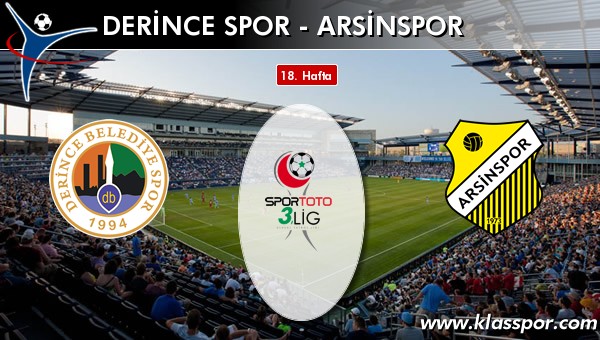 Derince Spor - Arsinspor sahaya hangi kadro ile çıkıyor?