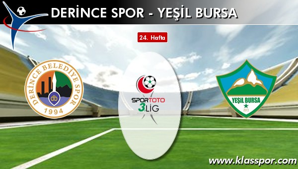 Derince Spor - Yeşil Bursa maç kadroları belli oldu...