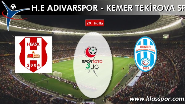 İşte H.E. Adıvarspor - Kemer Tekirova Spor maçında ilk 11'ler