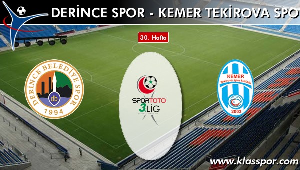 İşte Derince Spor - Kemer Tekirova Spor maçında ilk 11'ler