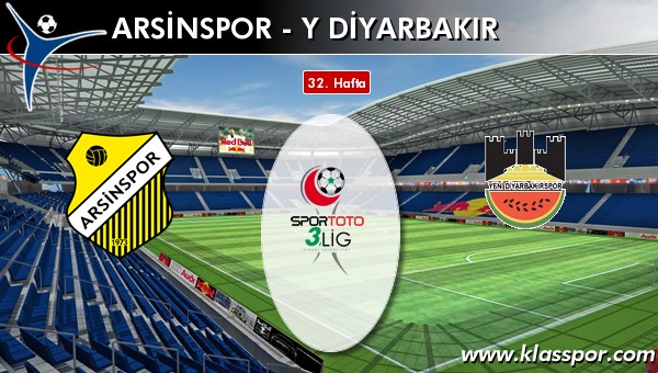 Arsinspor - Yeni Diyarbakır sahaya hangi kadro ile çıkıyor?